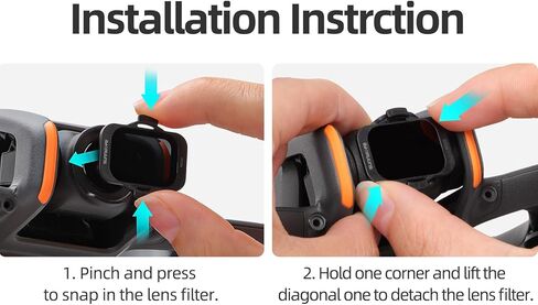 مجموعة فلاتر Avata 2 ND، فلتر عدسة كاميرا محايدة الكثافة، 4 عبوات ND8 ND16 ND32 ND64، متعدد الطبقات، لـ DJI Avata 2 in Kuwait