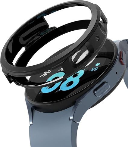 Ringke Air Sports [Tailored Cutouts] Compatible with Samsung Galaxy Watch 5 44mm Case, Soft Flexible Lightweight Slim TPU Cover for Minimalist, Button and Bezel Protector for Women, Men - Black in Saudi Arabia