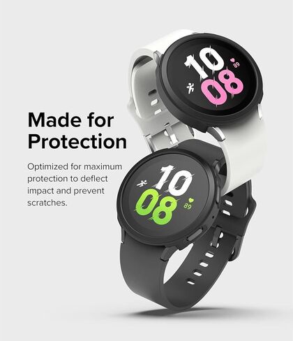 Ringke Air Sports [Tailored Cutouts] Compatible with Samsung Galaxy Watch 5 44mm Case, Soft Flexible Lightweight Slim TPU Cover for Minimalist, Button and Bezel Protector for Women, Men - Black in Saudi Arabia
