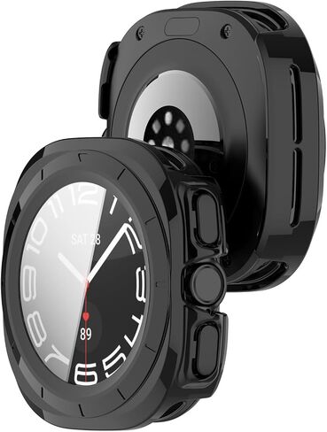 Case Covers for Samsung Galaxy Watch 7 Ultra 47mm with Built-in Tempered Glass Screen Protector，PC Hard Ultra-Thin Slim Fit Scratch Resistant Case for 47mm Galaxy Watch Ultra (4-Pack A) in Saudi Arabia