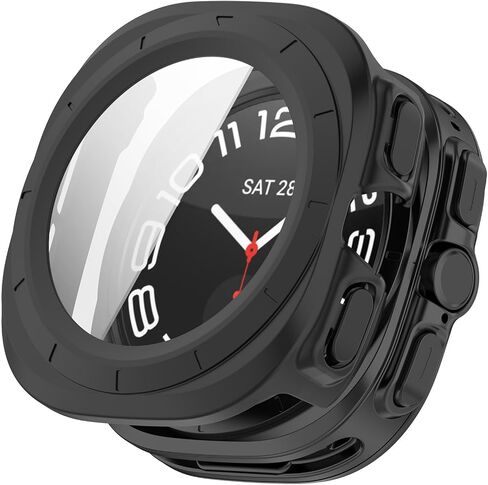 Case Covers for Samsung Galaxy Watch 7 Ultra 47mm with Built-in Tempered Glass Screen Protector，PC Hard Ultra-Thin Slim Fit Scratch Resistant Case for 47mm Galaxy Watch Ultra (4-Pack A) in Saudi Arabia