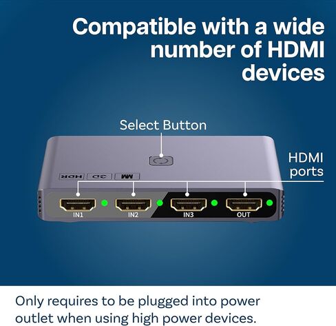محول MMOBIEL HDMI 4K 60 هرتز - محول HDMI ثنائي الاتجاه 2 في 1 - موزع HDMI HDR، ثلاثي الأبعاد - محور HDMI للتلفزيون والشاشة وما إلى ذلك - متوافق مع Apple TV وXbox وPS5/4 وما إلى ذلك. شاشة واحدة في كل مرة - الألومنيوم in Saudi Arabia