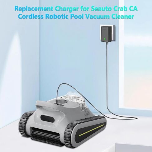 Replacement Charger for Seauto Robotic Pool Vacuum Compatible with Seauto Crab CA CR and Smonet CR6 Cordless Pool Vacuum Cleaner Power Adapter in Kuwait