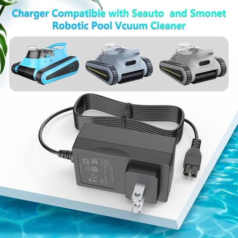 Replacement Charger for Seauto Robotic Pool Vacuum Compatible with Seauto Crab CA CR and Smonet CR6 Cordless Pool Vacuum Cleaner Power Adapter in Kuwait