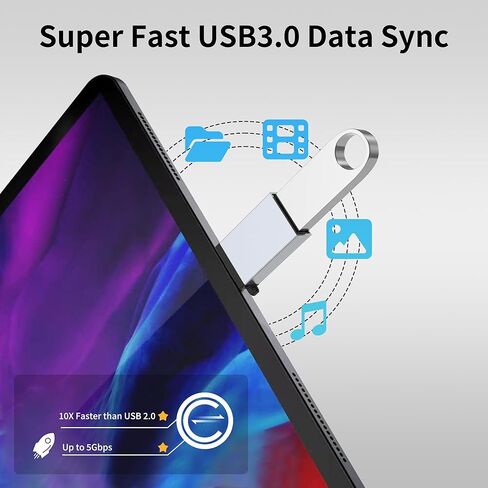 محول USB C إلى USB 3 حزم، محول USB-C ذكر إلى USB A 3.0 أنثى OTG، محول Type C Thunderbolt 4/3 لهاتف iPhone 15 Pro Max وMacBook Pro Air وiMac وiPad وMicrosoft Surface Go وSamsung S24 S23 S22 in Kuwait