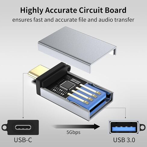 محول USB C إلى USB 3 حزم، محول USB-C ذكر إلى USB A 3.0 أنثى OTG، محول Type C Thunderbolt 4/3 لهاتف iPhone 15 Pro Max وMacBook Pro Air وiMac وiPad وMicrosoft Surface Go وSamsung S24 S23 S22 in Kuwait