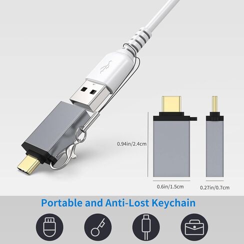 محول USB C إلى USB 3 حزم، محول USB-C ذكر إلى USB A 3.0 أنثى OTG، محول Type C Thunderbolt 4/3 لهاتف iPhone 15 Pro Max وMacBook Pro Air وiMac وiPad وMicrosoft Surface Go وSamsung S24 S23 S22 in Kuwait