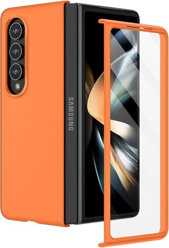 Ruky for Galaxy Z Fold 4 Case, Full Body Cover with Built-in Screen Protector Hard PC Ultra-Thin Anti-Scratches Shockproof Protective Phone Case for Samsung Galaxy Z Fold 4, Black in Saudi Arabia