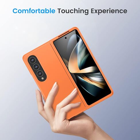 Ruky for Galaxy Z Fold 4 Case, Full Body Cover with Built-in Screen Protector Hard PC Ultra-Thin Anti-Scratches Shockproof Protective Phone Case for Samsung Galaxy Z Fold 4, Black in Saudi Arabia