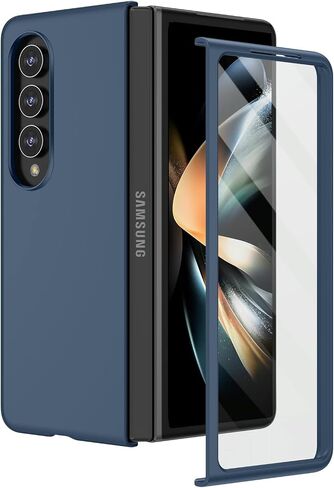 Ruky for Samsung Galaxy Z Fold 4 Case Built with Sreen Protector, Black in Saudi Arabia