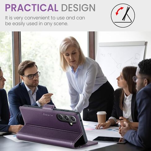 HAII Flip Wallet Case for Samsung Galaxy S24 Plus, with RFID Blocking Credit Card Slot Kickstand Magnetic Closure Protective Cover for Samsung Galaxy S24 Plus 5G (2024) (Green) in Kuwait