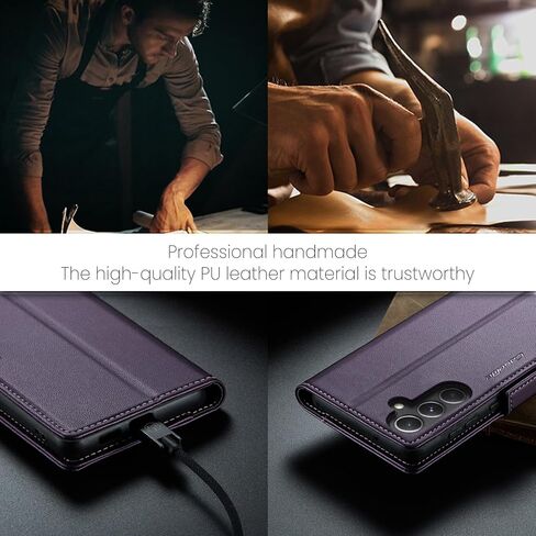 HAII Flip Wallet Case for Samsung Galaxy S24 Plus, with RFID Blocking Credit Card Slot Kickstand Magnetic Closure Protective Cover for Samsung Galaxy S24 Plus 5G (2024) (Green) in Kuwait