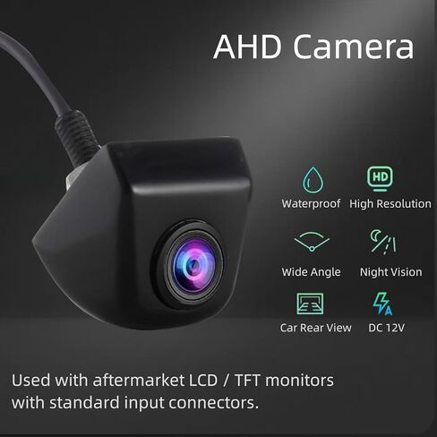 كاميرا احتياطية 4 دبوس كاميرا رؤية أمامية/خلفية مع رؤية ليلية رائعة IP68K كاميرا عكسية مقاومة للماء لشاحنة مرآة داش كام HD 1080P كاميرا احتياطية للسيارة in Kuwait