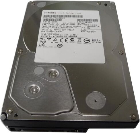محرك الأقراص الصلبة Hitachi Ultrastar A7K1000 HUA722010CLA330 سعة 1 تيرابايت وذاكرة تخزين مؤقت 32 ميجابايت و7200 دورة في الدقيقة SATA 3.0 جيجابايت/ثانية (متجدد) - مع ضمان لمدة عام in Kuwait