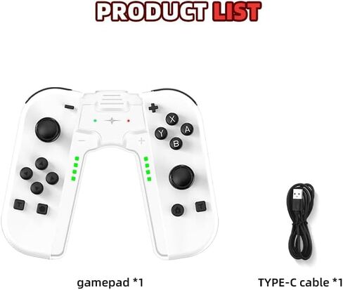 وحدة تحكم Joypad L/R Pro بديلة من VILCORN متوافقة مع Switch Oled Lite Joypad لوحة ألعاب قابلة للفصل مع مقبض شحن جيروسكوبي 6 محاور لجهاز الكمبيوتر Yuzu in Kuwait