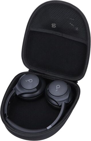 حقيبة حمل صلبة متوافقة مع سماعات Anker Soundcore Life Q20 Q30 Q35 Q40 Q45 Q20+ Q20i الهجينة النشطة المانعة للضوضاء (جراب أسود) in Saudi Arabia