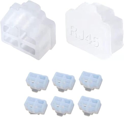 غطاء غبار جاك RJ45، 20 قطعة غطاء حماية غطاء مضاد للغبار RJ45 يحمي منفذ محور إيثرنت لمنفذ RJ45 أنثى للتلفزيون والكمبيوتر والأجهزة الأخرى (شفاف) in Kuwait