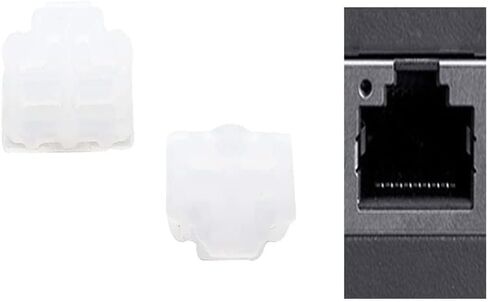 غطاء غبار جاك RJ45، 20 قطعة غطاء حماية غطاء مضاد للغبار RJ45 يحمي منفذ محور إيثرنت لمنفذ RJ45 أنثى للتلفزيون والكمبيوتر والأجهزة الأخرى (شفاف) in Kuwait