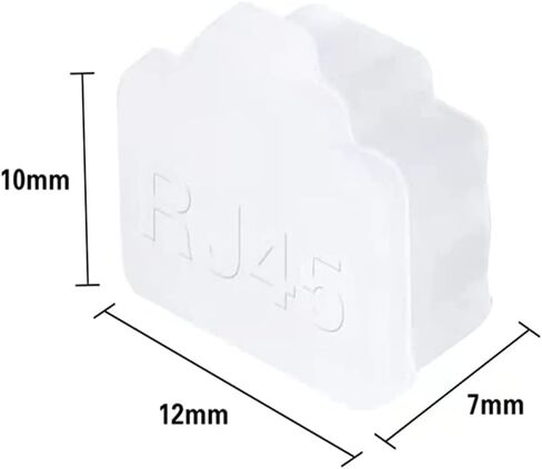 غطاء غبار جاك RJ45، 20 قطعة غطاء حماية غطاء مضاد للغبار RJ45 يحمي منفذ محور إيثرنت لمنفذ RJ45 أنثى للتلفزيون والكمبيوتر والأجهزة الأخرى (شفاف) in Kuwait