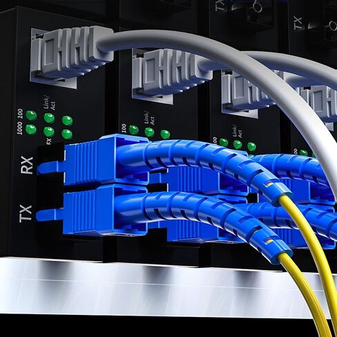 (2pack SC/APC إلى SC/APC كبل الإنترنت من الألياف الضوئية، كابل التصحيح أحادي الوضع المدرع، سلك التصحيح البصري للألياف البصرية - SIMPLEX - 9/125um - متوافق مع OS1/OS2، LSZHyellow، 6.6 قدم in Kuwait