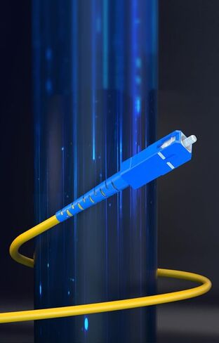 (2pack SC/APC إلى SC/APC كبل الإنترنت من الألياف الضوئية، كابل التصحيح أحادي الوضع المدرع، سلك التصحيح البصري للألياف البصرية - SIMPLEX - 9/125um - متوافق مع OS1/OS2، LSZHyellow، 6.6 قدم in Kuwait