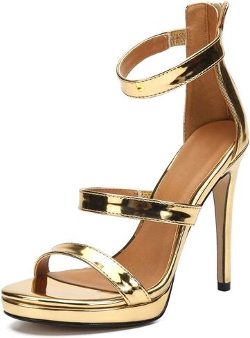 MAIERNISI JESSI Unisex Men's Women's Strappy Heels, Stiletto High Heel Dress Pump Sandals in Kuwait