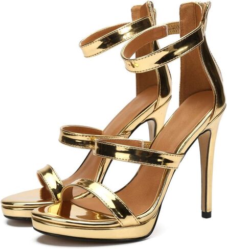 MAIERNISI JESSI Unisex Men's Women's Strappy Heels, Stiletto High Heel Dress Pump Sandals in Kuwait