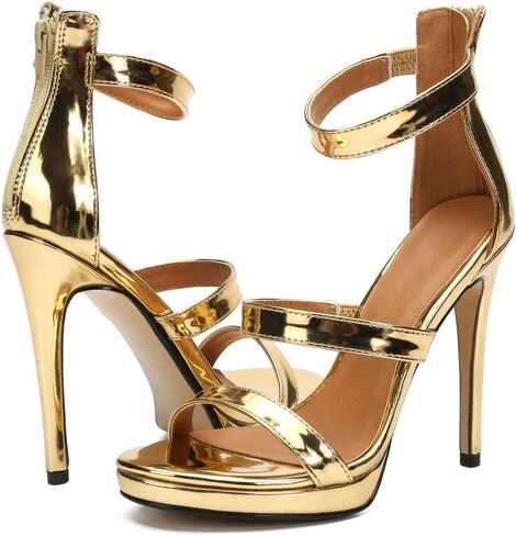 MAIERNISI JESSI Unisex Men's Women's Strappy Heels, Stiletto High Heel Dress Pump Sandals in Kuwait