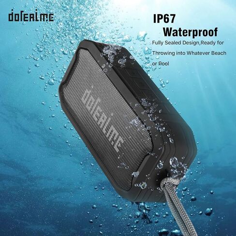 IPX7 Waterproof Bluetooth Speaker,Portable Wireless Speaker 10H Playtime,Bluetooth 5.0 Outdoor Speaker,TWS Pairing for Outdoor,Home,Beach,Travel in Saudi Arabia