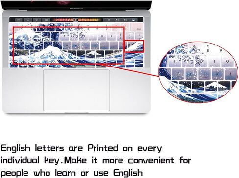 HRH Silicone Keyboard Cover US Layout for MacBook Pro with Touch Bar 13"15" in Kuwait