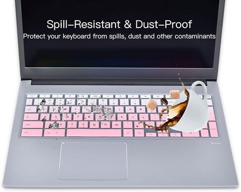 غطاء لوحة المفاتيح لجهاز Acer Chromebook 315 CB315 & Acer Chromebook 715 CB715 15.6 بوصة مع لوحة مفاتيح رقمية، Acer Chromebook 317 CB317 17.3 بوصة واقي لوحة المفاتيح، أسود in Kuwait