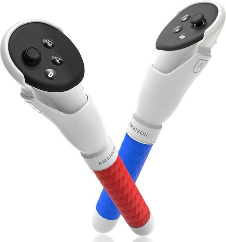 Ambison Handle Attachments for Meta/Oculus Quest 3 Controller Accessories,VR Game Gorilla Tag Long Arms Sticks,Beat Saber Handles Extension Grips in Saudi Arabia