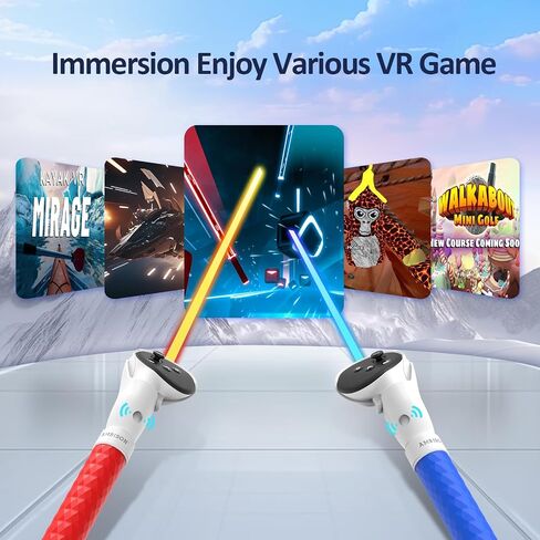 Ambison Handle Attachments for Meta/Oculus Quest 3 Controller Accessories,VR Game Gorilla Tag Long Arms Sticks,Beat Saber Handles Extension Grips in Saudi Arabia