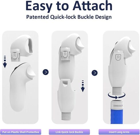 Ambison Handle Attachments for Meta/Oculus Quest 3 Controller Accessories,VR Game Gorilla Tag Long Arms Sticks,Beat Saber Handles Extension Grips in Saudi Arabia