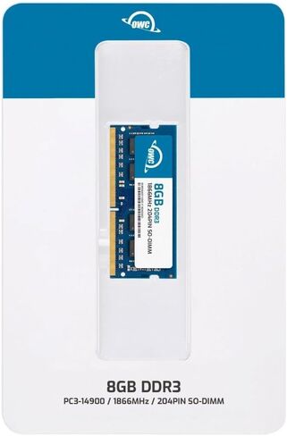 OWC 4GB DDR3L 1866 PC3L-14900 CL13 1Rx8 204-pin 1.35V وحدة ذاكرة الوصول العشوائي للكمبيوتر المحمول SODIMM متوافقة مع Synology NAS DS218+ DS418play DS620slim DS718+ DS918+ in Kuwait