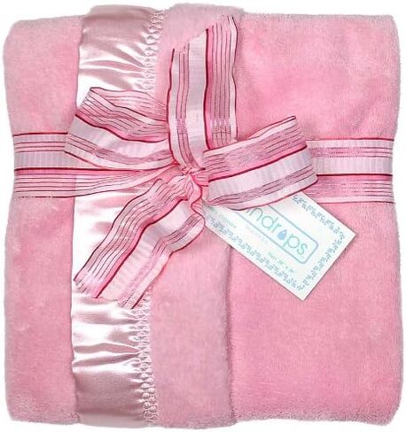 Raindrops Flurr Receiving Blanket, Pink in Kuwait
