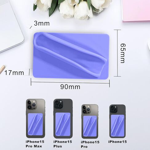 Silicone Lip Gloss Phone Case, Lip Holder for Back of Cell Phone Sleeve, Stylish and Convenient Grip-On Silicone Lip Balm Case for Most Smartphones (Purple) in Saudi Arabia