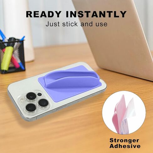 Silicone Lip Gloss Phone Case, Lip Holder for Back of Cell Phone Sleeve, Stylish and Convenient Grip-On Silicone Lip Balm Case for Most Smartphones (Purple) in Saudi Arabia