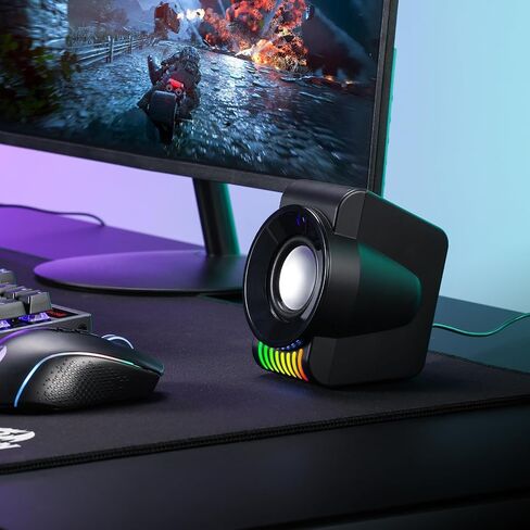 Redragon GS514 PC Gaming Speaker, 2.0 Channel Stereo Desktop Computer Speaker with Dynamic RGB, Quality Bass and Crystal Clear Sound, USB Powered with a 3.5mm Connector in Saudi Arabia