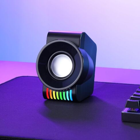 Redragon GS514 PC Gaming Speaker, 2.0 Channel Stereo Desktop Computer Speaker with Dynamic RGB, Quality Bass and Crystal Clear Sound, USB Powered with a 3.5mm Connector in Saudi Arabia
