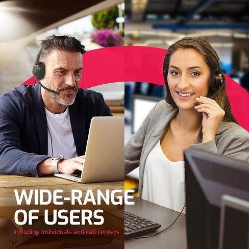 حزمة سماعة الرأس Plantronics HW510 أحادية إلغاء الضوضاء وحزمة سلك Inteli - متوافقة مع هواتف Yealink وPolycom وMitel وCisco وNortel وShoretel (حزمة سماعات الرأس HW510 Mono من Global Teck) in Kuwait