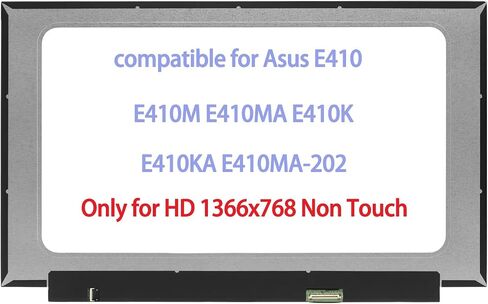 14.0 بوصة بديلة لجهاز Asus E410 E410M E410MA E410K E410KA E410MA-202 شاشة LCD بديلة لوحة العرض HD 1366x768 (فقط لغير اللمس) in Saudi Arabia