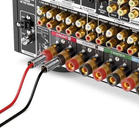 موصلات الموز لسماعات HiFi 4X من Viborg، قابس موزة مطلي بالذهب 24 قيراط، قفل براغي مزدوج، أطراف جاك الموز لمكبر الصوت عالي الجودة لكابل مكبر الصوت (يدعم أسلاك 8-20 AWG) in Kuwait