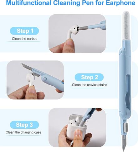 8-in-1 Electronic Cleaner Kit, BoYata Portable Cleaning Tools with Air Blower, Keyboard Cleaning Kit, Earbud Cleaner Kit, Screen Cleaner for Laptop/Keyboard/Computer/Earphone/Tablet/Airpod (NO LIQUID) in Kuwait