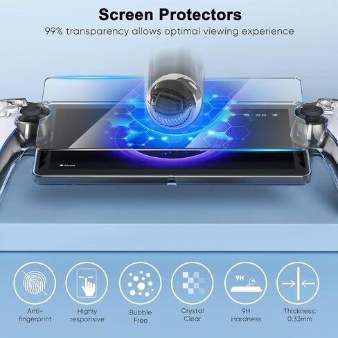 مجموعة ملحقات 3 في 1 متوافقة مع حافظة Playstation Portal، وحقيبة حمل EVA لبوابة PS5، وغطاء حماية كريستالي شفاف من البولي كربونات الصلب، وعبوتين من واقي الشاشة الزجاجي المقوى عالي الدقة لملحقات بوابة Ps in Kuwait