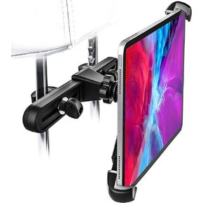 Car Headrest Tablet Mount, woleyi Heavy Duty Ultra Stable Car Back Seat Tablet Holder Compatible with iPad Pro 9.7, 10.5, 12.9/ Air 5 4 3 2, Samsung Galaxy Tabs, Surface Pro/Go, More 9.5-14.5" Tablets