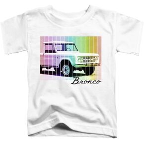 Ford Bronco Retro Rainbow Unisex Youth Juvenile T-Shirt for Girls and Boys