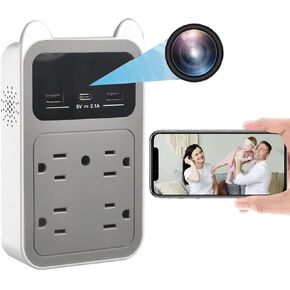 كاميرا واي فاي مخفية، شاحن جداري، كاميرا تجسس، مخرج USB لاسلكي مع عرض عن بعد in Kuwait