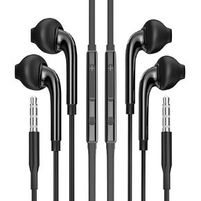 3.5mm Headphone with Microphone Jack Earbud(2pack) Gaming Laptop Earphone Video Game Ear for Kid for School Computer Wired Headset PC Chromebook Auriculare Compatible for Galaxy LG Phone Pad I