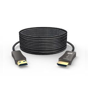 8K HDMI Fiber Optic Cable 30m(98.4ft), HDMI 2.1 Ultra High Speed 48Gbps 8K60Hz 4K120Hz Slim Braided Cable HDR/eARC HDCP 2.2/3D Compatible with PS3/4, Xbox, Projector, TV, DVD Player